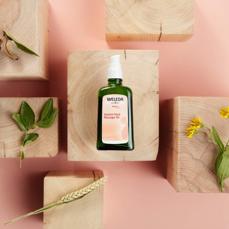 Weleda Stretch Mark Pregnancy Massage Oil, 3.4 Fluid Ounce, Plant