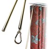 OooWow 46 inch (2 Pack) Light Bronze Iron Curtain Pull