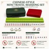 144-Piece Mini Chinese Mahjong Travel Set with Playing Mat &