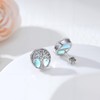 LEECCI Tree of Life Stud Earrings 925 Sterling Silver Moonstone