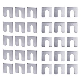 30pcs Auto Body Alignment Shim, Zinc-Plated Steel Metal Shims Assortment Set for Fender Door Alignment, 1/16" & 1/8" Thick, 3/8" Slot