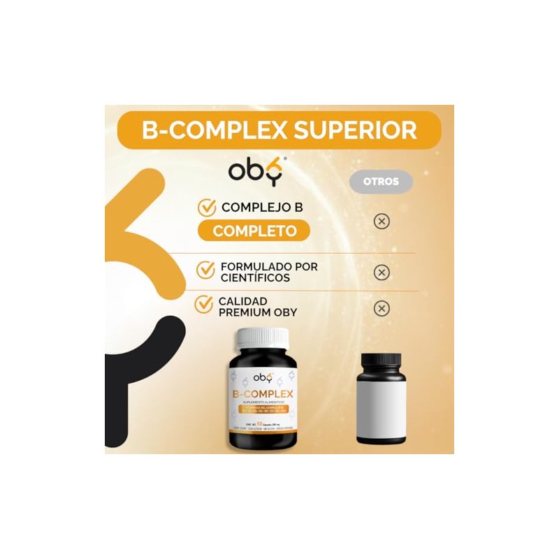 Oby Complejo B Completo | Vitamina B12, B1, B2, B3,