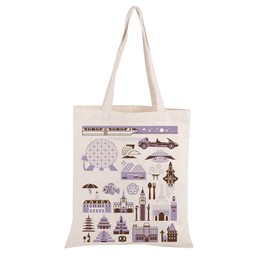 BLUPARK Parks Theme Tote Bag Epcot Gifts Magic World Gift Epcot Inspired Tote Bag Family Vacation Souvenir Gift (e Park Tote)