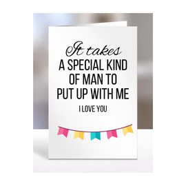 I love you Card, Birthday Gifts for Husband, Boyfriend, Partner, Spouse, Funny, Valentines Gifts for Him, Presents for Men, A5-191_103