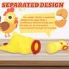 Zddaoole 20 Pcs Rubber Chicken,Screaming Chicken,Squeeze Chicken,Yellow Rubber Squawking Dog