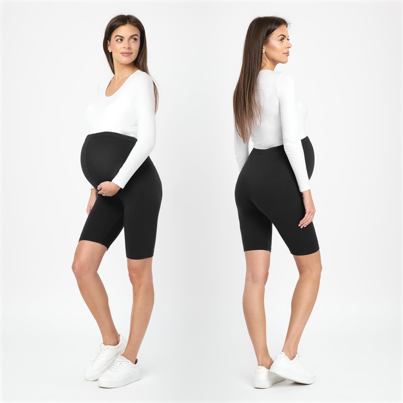 Be Mammy Womans Short Maternity Leggings Tights 2Pack BE20-228 (2Pack