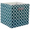 DII Cubo reticulado de poliéster, Lattice Teal, 13" Large Cube,