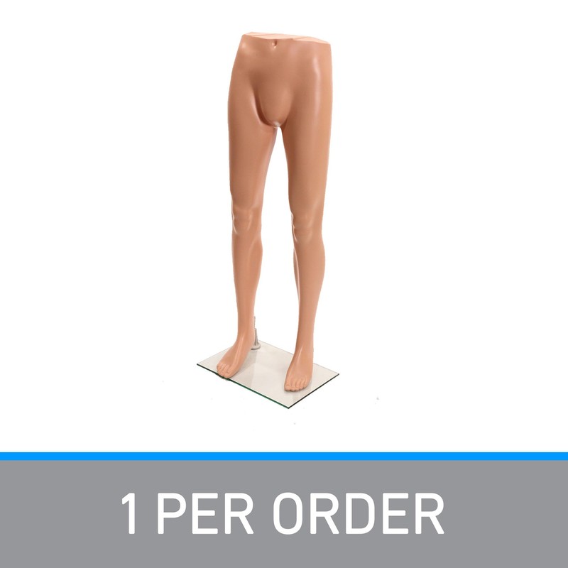 SSWBasics Male Plastic Mannequin Leg Form - Height 46" -