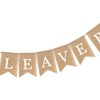SWYOUN Burlap Please Leave By 9 Banner Housewarming Party Supplies