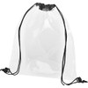 sin4sey Rucksack Sportbeutel transparent mit Kordel Tasche Gymsac (Schwarz)