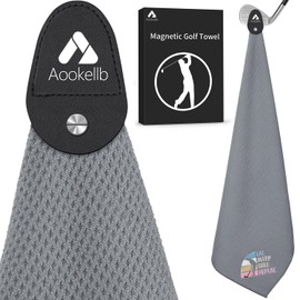 2024 Magnetic Golf Towel, Top-Tier Microfiber Golf Towel with Deep Waffle Pockets, Ultra-Absorbent Golf Towel with Strength Magnet for Sticking to Golf Carts or Clubs to Remove Sand, Mud, Dirt, Sweat