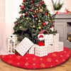 tiosggd Christmas Tree Skirt Faux Fur 4ft Red Tree Mat