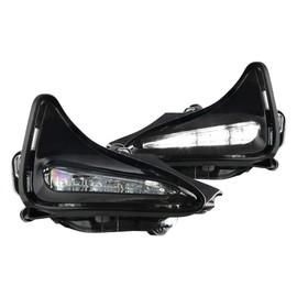 Winjet WJ30-0521-09 LED Daytime Running DRL Driving Lamps Bumper Fog Lights Kit Pair Set LH RH Wiring for 2017-2018 Corolla L LE LE Eco XLE