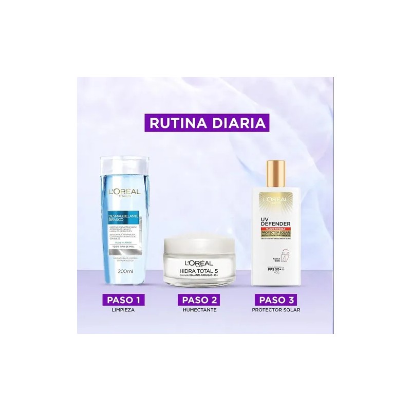 Crema Facial Antiarrugas +45 L'oréal Paris Hidra Total 5