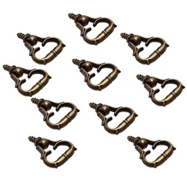 ZIJIA 10PCs Jewelry Box Pull Handle Dresser Drawer for Cabinet Door Round Antique Bronze Thread Handle