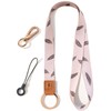 SENLLY Neck Strap Lanyard Strip with Genuine Leather for Keys,