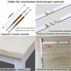 WOBANE Kitchen LED Under-Unit Light, 4 x 50 cm LED