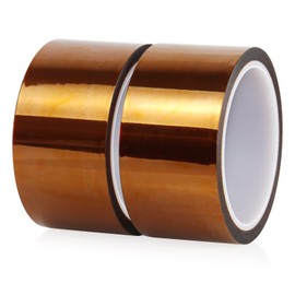 BOMEI PACK Polyimide High Temperature Tape,Heat Press Tape Metal Tape,50mm x 33m, Heat Transfer Resistant Tape,Sublimation Heat Tape for Soldering Protecting Circuit Board, 2.36 Mil Thick (2 Roll)