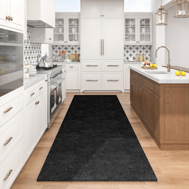FunStick 24"x160" Large Black Carpet Roll with Padding Attached for