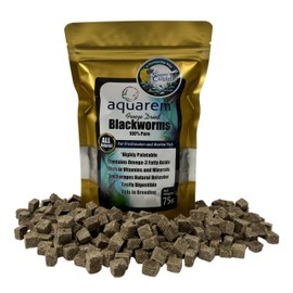 Super Cichlids Freeze Dried California Blackworms - All Natural - Perfect for Marine & Tropical Aquariums - High Protein, No Preservatives - Ideal Live Blackworms Alternative Fish Food (75 Grams)