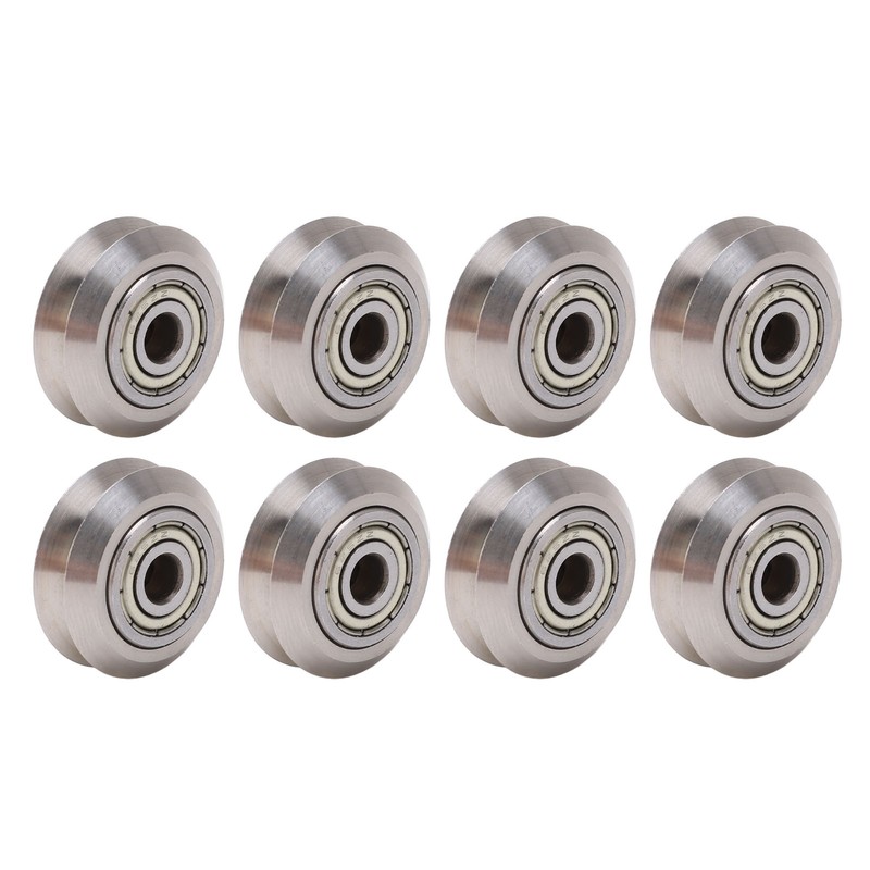 13PCS V Pulley Wheel Stainless Steel Printer Round Wheel Roller