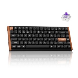 Keychron K2 HE Rapid Trigger Wireless Custom Mechanical Keyboard with Hall Effect Gateron Double-Rail Magnetic Switch, QMK 2.4 GHz Bluetooth 5.2 RGB Compatible with Mac Windows Linux (Aluminum + Wood)