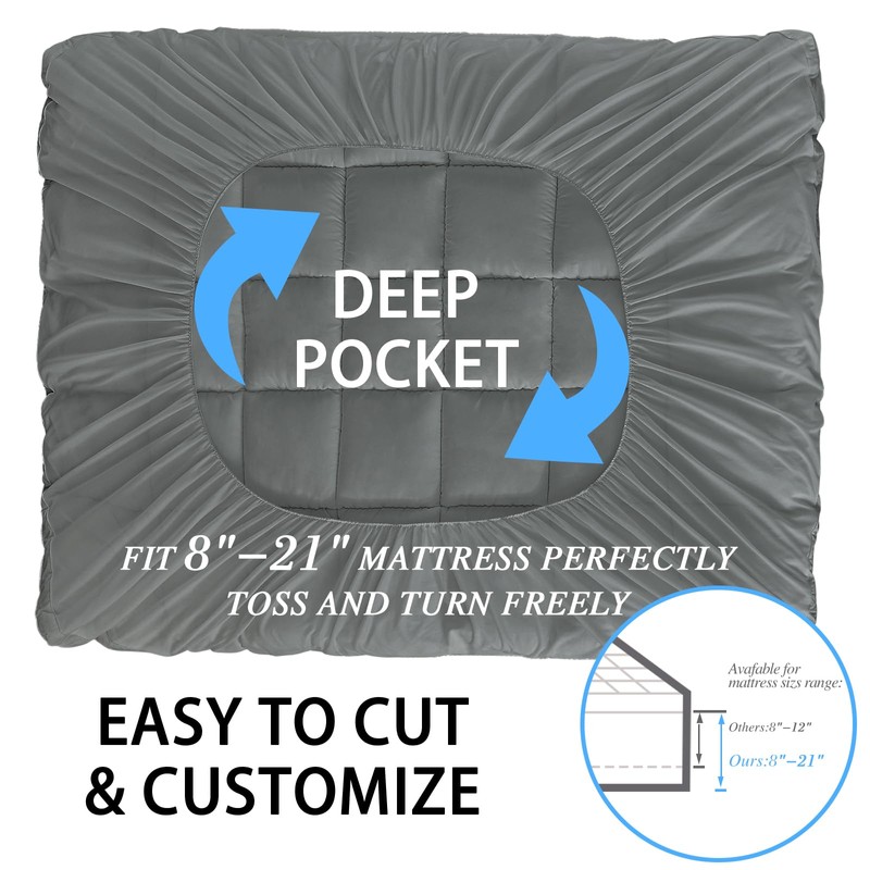 CYMULA Mattress Topper Queen Size - Extra Thick Cooling Mattress