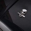 Pack of 2 Skull Emblem Logo Stickers for All Vehicles