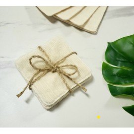 10 zero-waste reusable cotton pads for dog tears - Refined / 제로웨이스트 재사용 소창화장솜 10개 강아지눈물관리 - 정련함