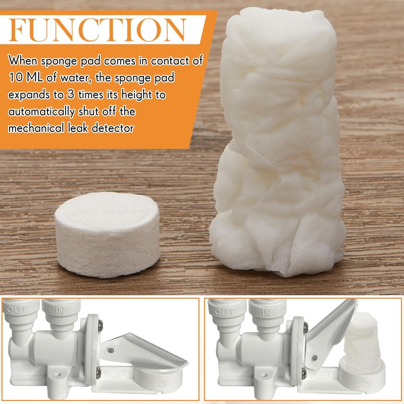 Wonderjune 4 Pcs Replacement Pads for Automatic Leak Detectors in