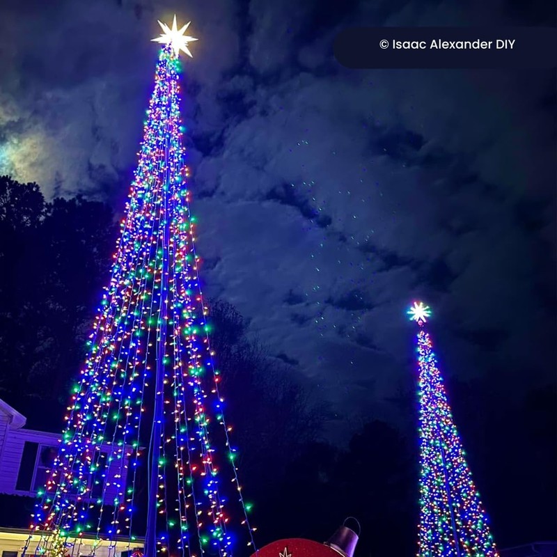 Christmas Tree Flag Pole Mega Topper Light Hook (Extra Large)