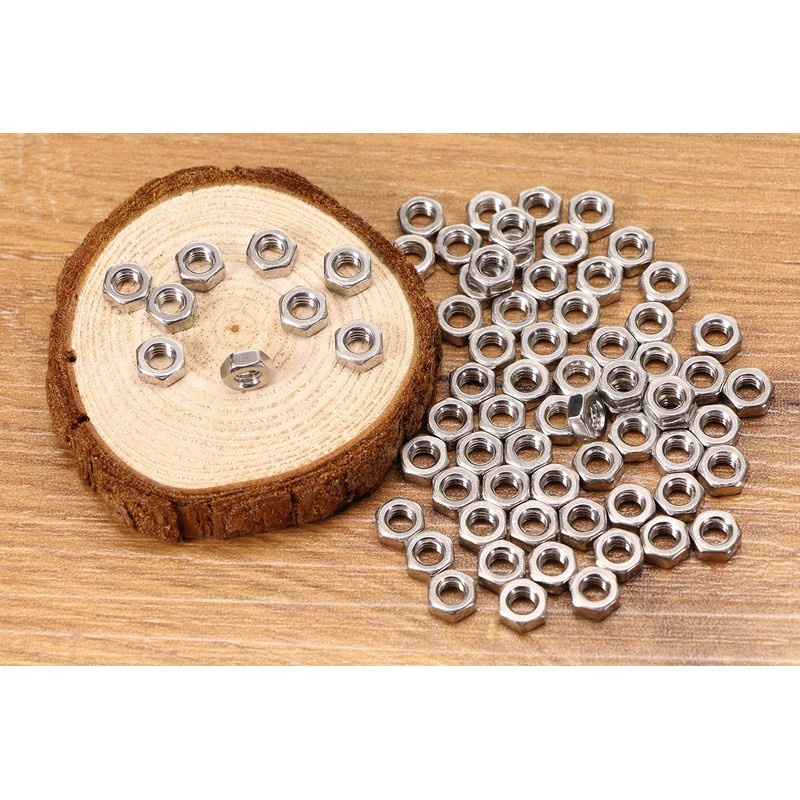 Shapenty 70PCS Small Stainless Steel Nuts Female Thread Screw Hex
