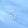 FH.bird Women's "Angel Wheel" Beaded Ring, Adjustable, 925 Silver, Shell