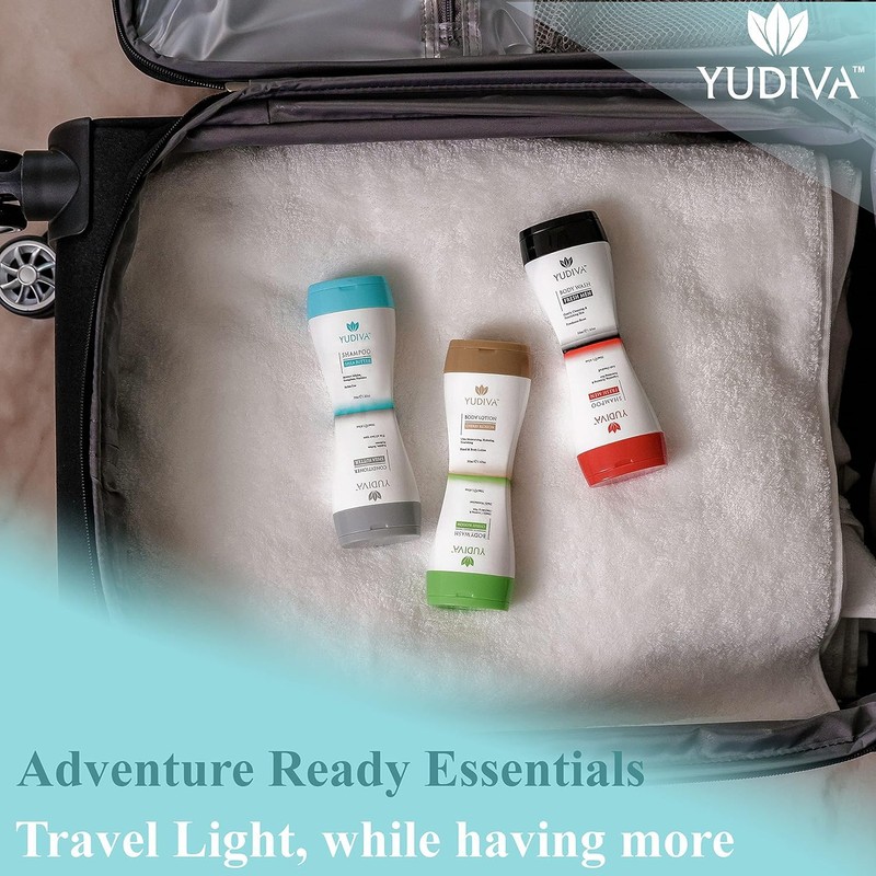 YUDIVA Shea Butter Shampoo & Conditioner Set, TSA travel size