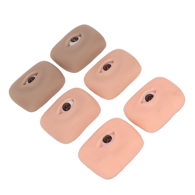 3 Pairs 3D Fake Eye Practice Skin Silicone Microblading Eyebrow