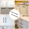 Cjueiom 6 Pack Matt Black Cupboard Handles 128mm Hole Center