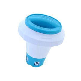 Brandsseller XXL Dosing Float, Diameter 21 cm, Height 24 cm, Chlorine Dispenser, Chemical Dispenser for Chlorine, Bromine Tablets and Multitabs up to 7.6 cm, Blue