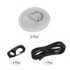 PATIKIL D-Ring Patch, 4 Pcs Stainless Steel D-Ring PVC Patch