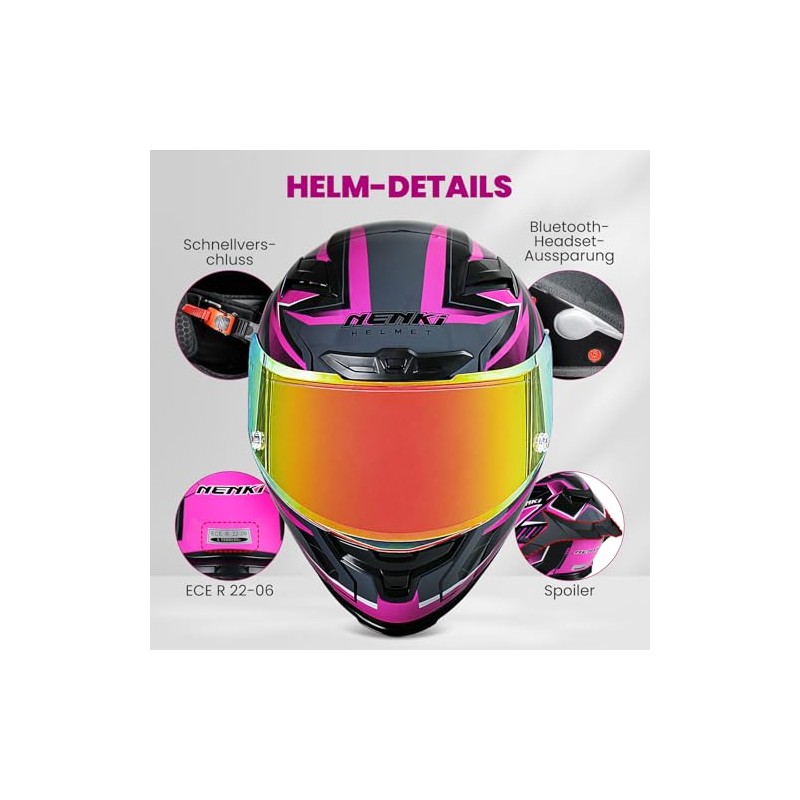 Motorcycle Helmet Women and Men ECE 22.06 Tested - Motorcycle