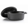 Lacor Cast Aluminium Oval Casserole, Black, One Size, 12 x