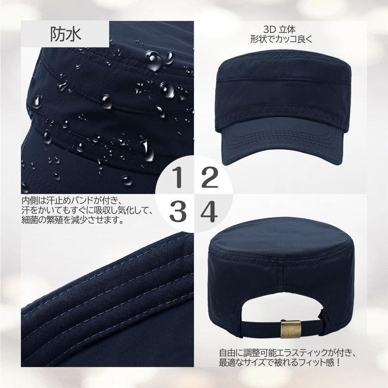 Dunluluoyin Men's Work Cap, Cap, Casual, UV Protection, Lightweight, Breathable,