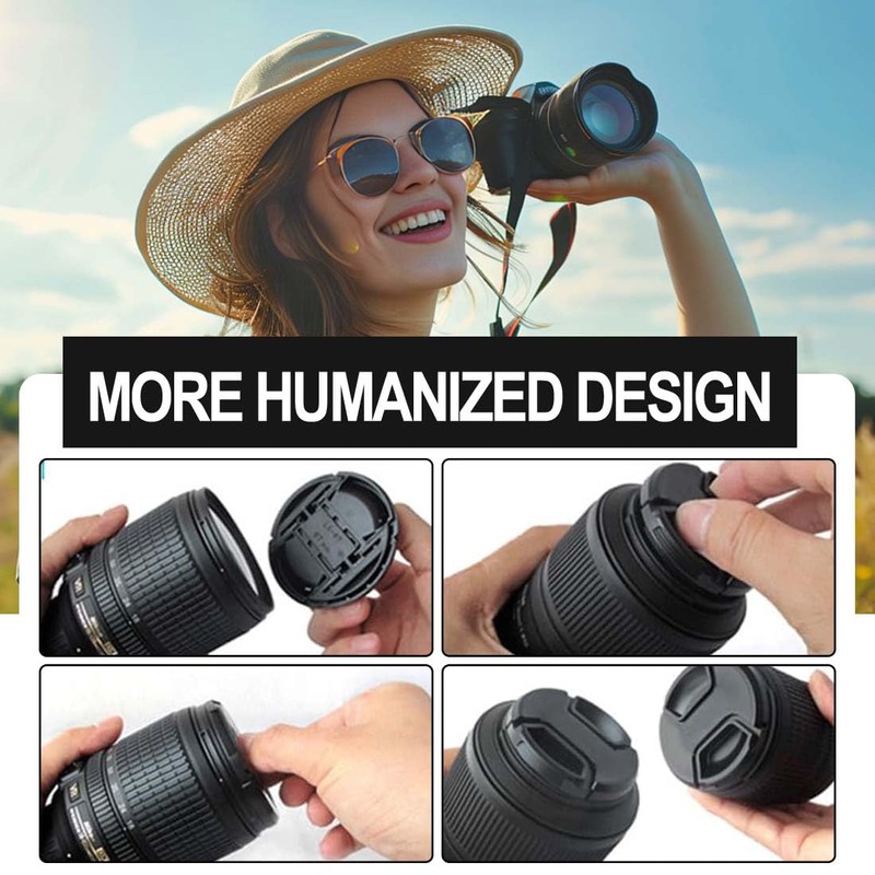 GNALIA Sony Alpha 6000 Lens Cap, 2-Piece, Black, 40.5 mm