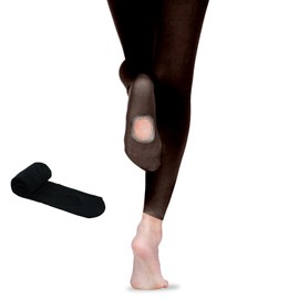 Caplancy Professional Convertible Ballet Tights for Dance Latin Yoga Performance Women Girls Soft Sockings Transition Tights Black LA