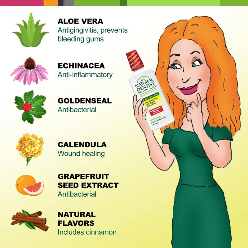 Natural Dentist Healthy Gums Antigingivitis Rinse Peppermint Twist - 16.9