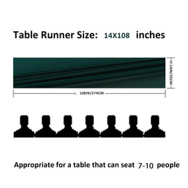 flohar 12Pack 9ft Chiffon Table Runner 14x108 Inch Sheer Romantic Table Runner for Wedding Birthday Party Bridal Shower Outdoor Decoration-Hunter