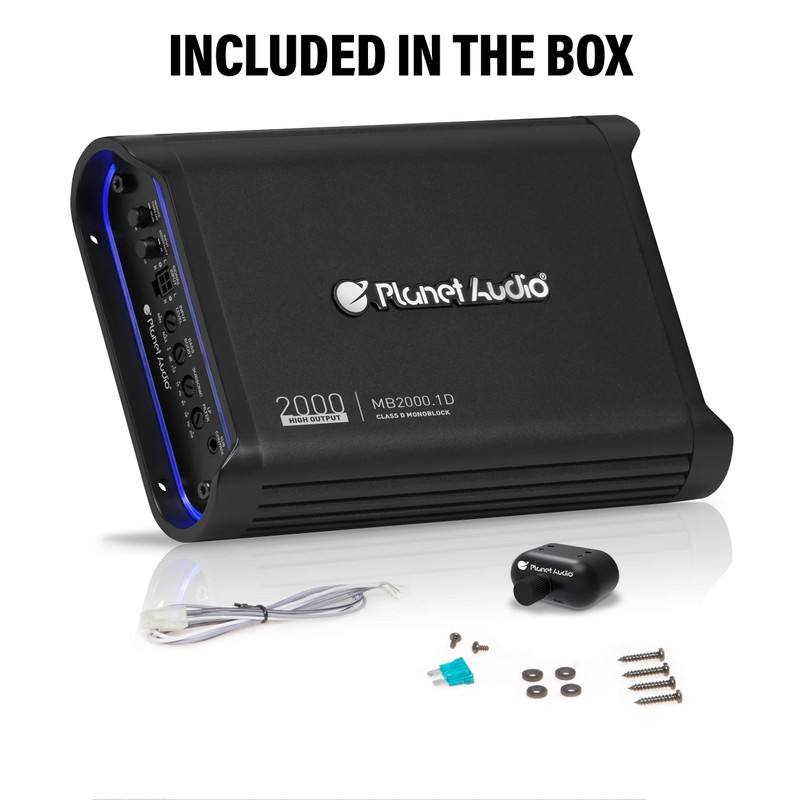 Planet Audio MB2000.1D Class D Car Amplifier - 2000 High