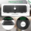 FFTANXS Tap Protector & Drip Mat, Black, Tap Splash Guard,