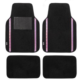 FH Group Car Floor Mats - Carpet Floor Mats for Cars, Universal Fit Automotive Floor Mats, All Purpose Car Floor Mats, Carpet Protector Mat for Most Sedan, SUV, Truck Floor Mats Pink