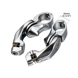 TCMT 32mm 1 1/4" Highway Engine Guard Bar Highway Footpegs Mount Kit Fits For Harley Touring Road King Street Glide Electra Glide Softail Sportster Dyna with 1-1/4" Engine Guards