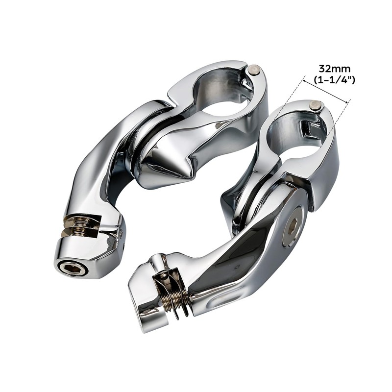 TCMT 32mm 1 1/4" Highway Engine Guard Bar Highway Footpegs